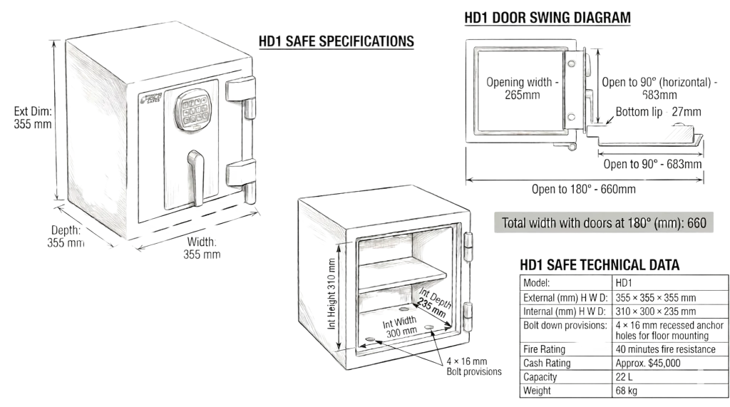 stronghold home safe hd1